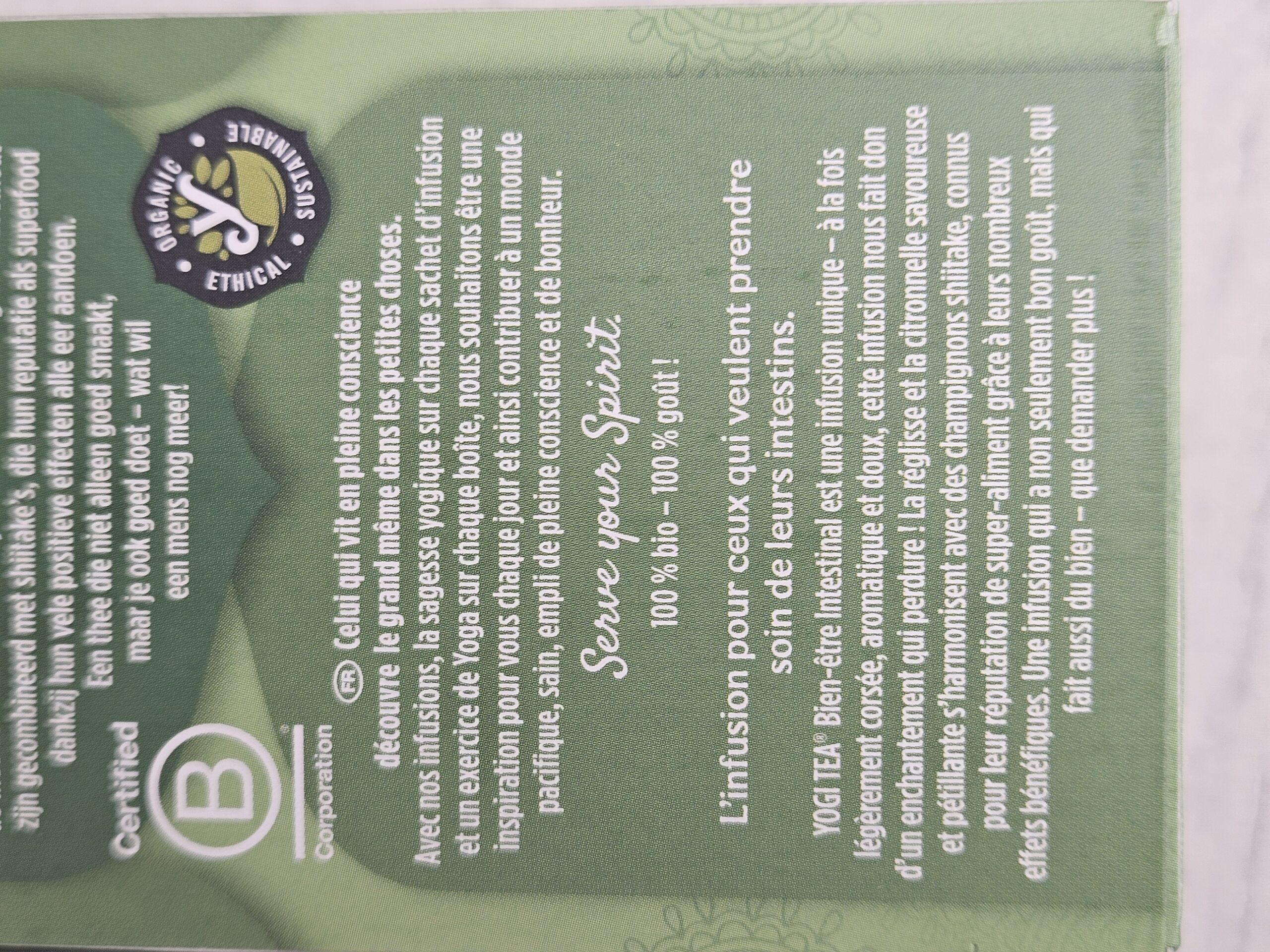 yogi tea bien etre intestinal