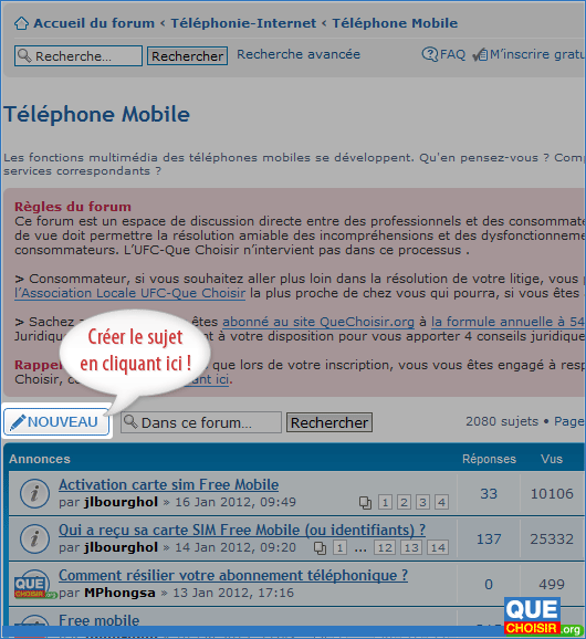 créer un forum